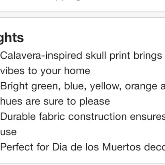 NWT Sugar Skull☆Day of the Dead☆Halloween ☆ Decorative tablecloth - Picture 11 of 12